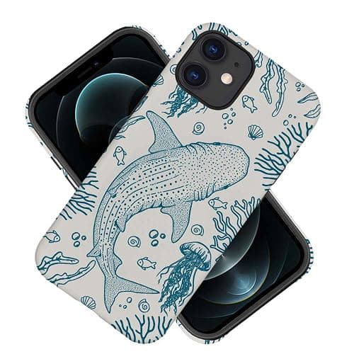DAIZAG Case Compatible with for iPhone 11,Whale Shark Ocean Coral Reefs Jellyfish Phone Case for iPhone 11 for Girl Women Boy Men thumbnail 2