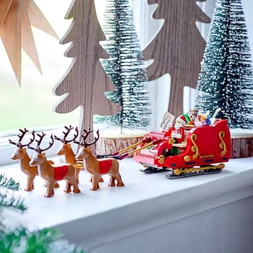 LEGO Santa's Sleigh - Building Toys for Kids, Boys & Girls, Ages 9+ - Indoor Christmas Decorations for Home W/Santa Claus Figurine & Reindeer - Gifts for Boys & Girls - 40499 thumbnail 2
