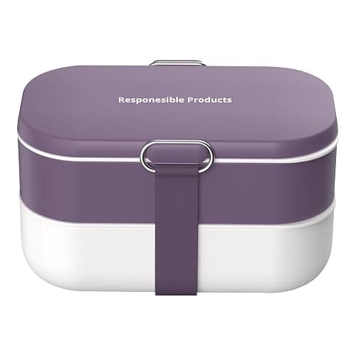 Responsible Products Leak Resistant Bento Box with Tableware for Adult - Teens, Insulated Lunch Box for Women - Men - Girls - Boys, BPA Free, Dishwasher Safe, Microwave Safe, Freezer Safe, 46 oz thumbnail 3
