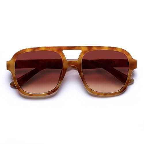 AIRE Whirlpool Sunglasses - Vintage Tort, Aviator, Unisex, 70s Hollywood Style thumbnail 3