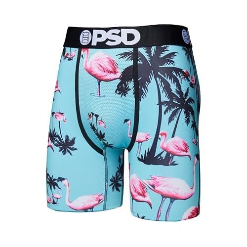 PSD Underwear Mens Boxer Briefs - Tropical Print, Standard Length Packs and Singles, Soft & Breathable Boxer Briefs for Men thumbnail 3
