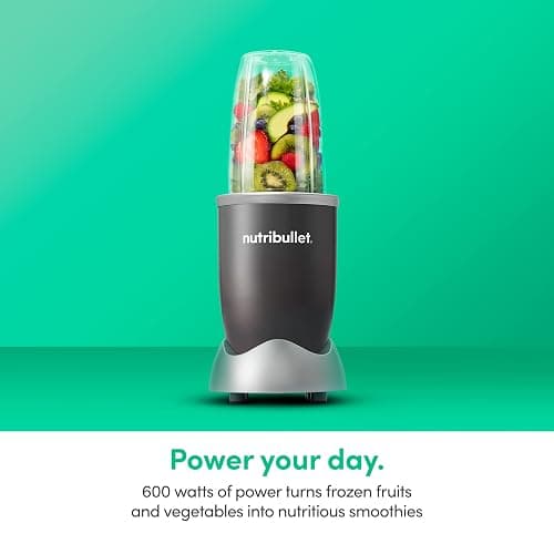 nutribullet Personal Blender, Shakes, Smoothies, Food Prep, and Frozen Blending, 24 Ounces, 600 Watt, Gray, NBR-0601WM thumbnail 4