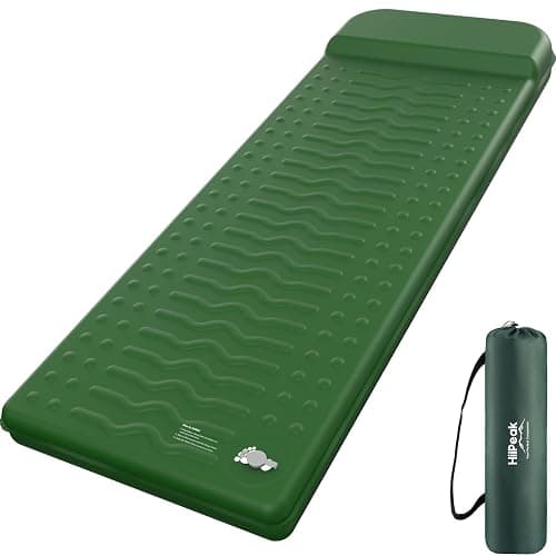 HiiPeak Memory Sleeping Pad, Compact Ultra-Thick Foam Sleeping Mats with Pillow for Camping, Easy Inflate&Deflate,9.5 R-Value Insulated Camping Mattress Pad for Car Travel Tent - Image 1