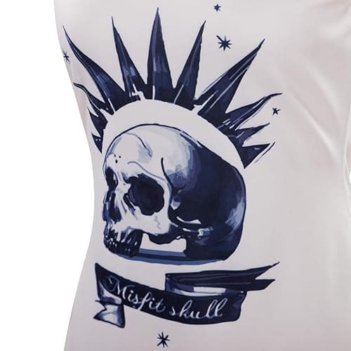 VintageCos Game Life Cosplay Strange Price Costume White Sleeveless Shirt Vest Tops Female Halloween thumbnail 6