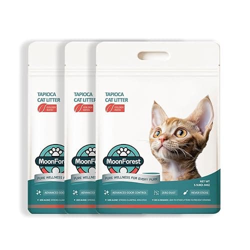 MOONFOREST Tapioca Cat Litter, Cassava Cat Litter Odor Control Dust-Free Clumping Litter - Image 1