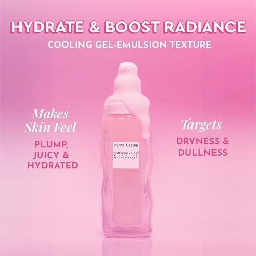 Glow Recipe Pink Juice Water Gel Face Moisturizer for Women, Men & Teens - Hydrating Hyaluronic Acid, Radiance Boosting, Non-Comedogenic, Oil-Free, Long-Lasting Korean Skin Care for Oily Skin (50ml) - 1.7 Ounce (Pack of 1) - Moisturizer thumbnail 4