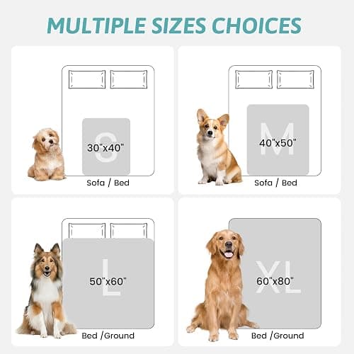 COZY KISS Christmas Deer Print Blanket, Waterproof Pet Blanket, Woman Sofa Bed Couch Faux Fur Throw, Liquid Pee Proof for Large Dog or Cat, Reversible, Washable, Ultra Soft, 127x152cm, Brown thumbnail 8