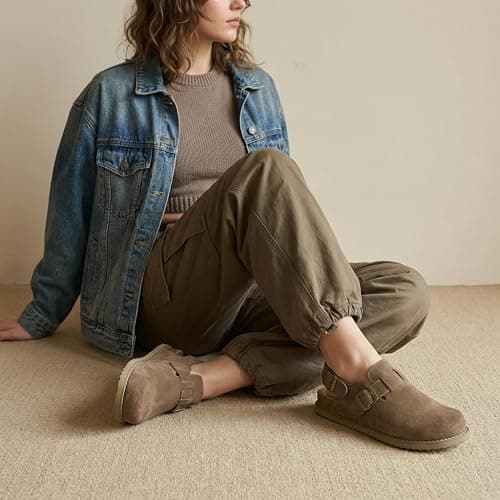 CUSHIONAIRE Brooklyn Genuine Suede Slingback Clogs for Women with Buckle | Casual Shoes thumbnail 3
