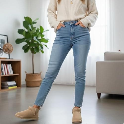 CUSHIONAIRE Hip 2 Genuine Suede Ankle Boots for Women, Cozy Faux Shearling Lining Pull On Winter Womens Boots thumbnail 2