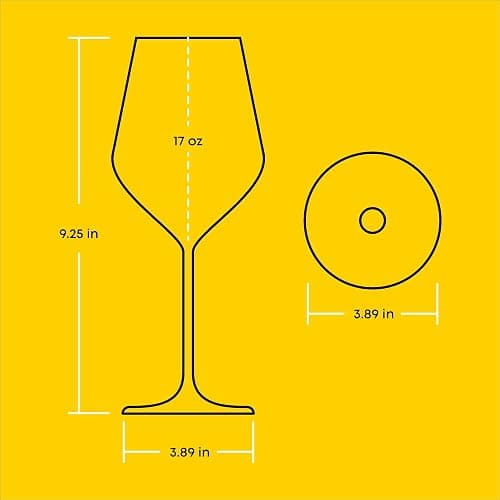 JoyJolt Layla Italian Red Wine Glasses, Set of 4, 17 oz Clear – Made in Europe thumbnail 3