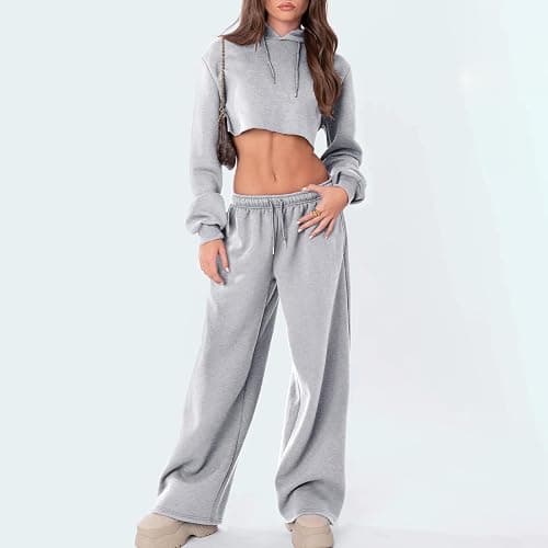 Felcia Women's Casual Joggers Sweatpants Drawstring High Waist Wide Leg Trousers Baggy Athletic Sweatpants thumbnail 3