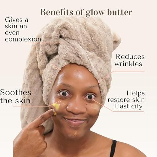 Shea Butter Face Cream – Turmeric Glow Butter with Organic Shea Butter, Baobab Oil, Jojoba & Vitamin C, Natural Whipped Shea Butter Face Moisturizer for Dark Spots, Firming & Brightening, 10 Oz thumbnail 2