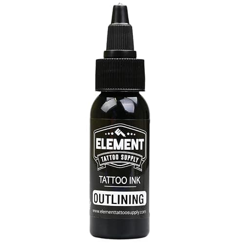 Element Tattoo Supply Nighthawk Black Tattoo Ink Vegan Professional 1oz | cruelty free formula, made in usa, richly pigmented for bold lines, smooth consistent flow, safe for human skin thumbnail 8