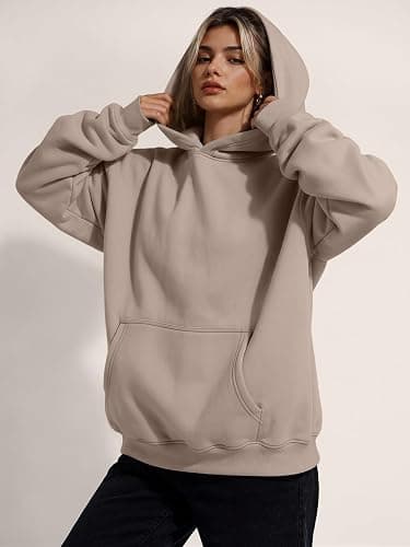Trendy Queen Women Oversized Hoodies Fall Outfits | Gentle Skin Feel, Aesthetic Drop Shoulder, Large Kangaroo Pocket, Seamless Daily Outfit Match thumbnail 5