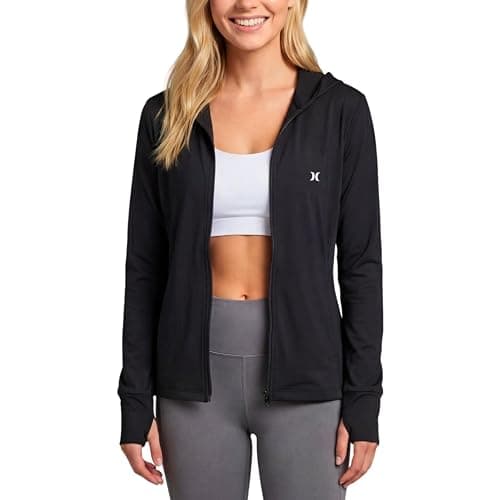 Hurley Sun Protection Lightweight Jacket Women - Sun Hoodie SPF 50+ UV Shirt Quick Dry Long Sleeve Sun Shirt Outdoor - Image 1