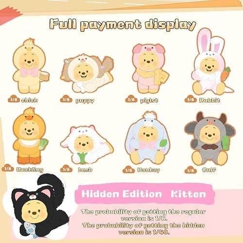MINISO Disney Winnie The Pooh Farm Animal Series Blind Box Desktop Ornament/Hanging Ornament Winnie The Pooh Easter Gift(Random one) thumbnail 4