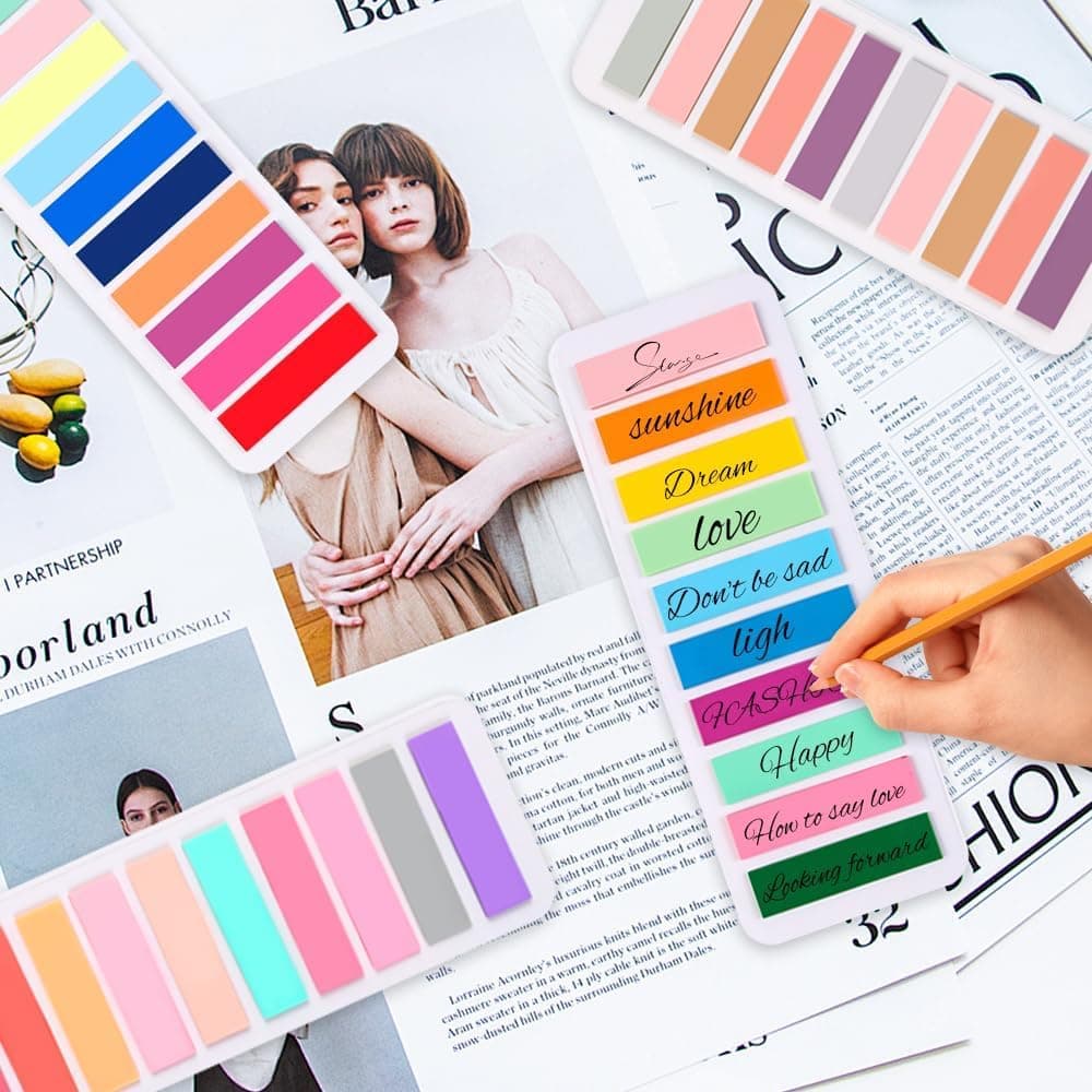 2800 pcs Marcadores Adhesivos, Etiquetas de color, Multifuncional Handy Post it, Pegatinas de conveniencia, Notas Destacadas Autoadhesivas para Anotar Libros y Mantener la Escritura Ordenada thumbnail 7