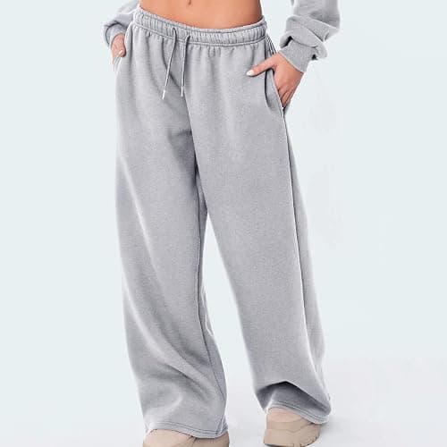 Felcia Women's Casual Joggers Sweatpants Drawstring High Waist Wide Leg Trousers Baggy Athletic Sweatpants thumbnail 2