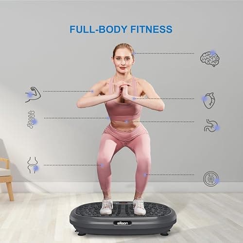 EILISON FitMaxx 3D XL Vibration Plate Exercise Machine - Whole Body Workout Vibration Platform w/Loop Bands - Lymphatic Drainage Machine for Weight Loss, Shaping, Wellness, Recovery thumbnail 2