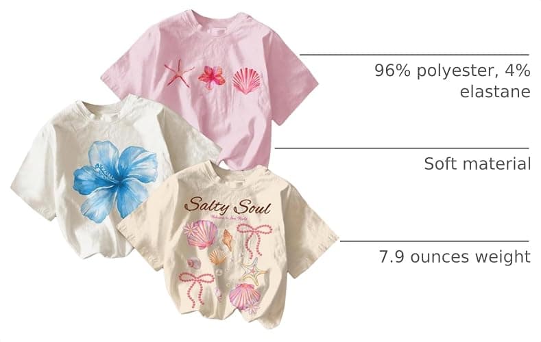 RoseSeek Girl's Graphic Tees Crewneck Summer T Shirt Tops Cute Clothes | Short Sleeve, Regular Fit, Casual, Summer Tops for Girls 10-12/14-16, Tween Girl Clothes thumbnail 4