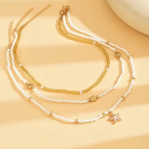 Nackiy Handmade Sea Shell Necklace for Women Summer Adjustable Natural Shell Collar Necklace thumbnail 6
