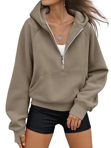 AUTOMET Womens Hoodies Fleece Fall Fashion Outfits Workout Sweatshirts Y2k Winter Zip Up Jackets Oversized Tops Clothes 2025 - Image 1