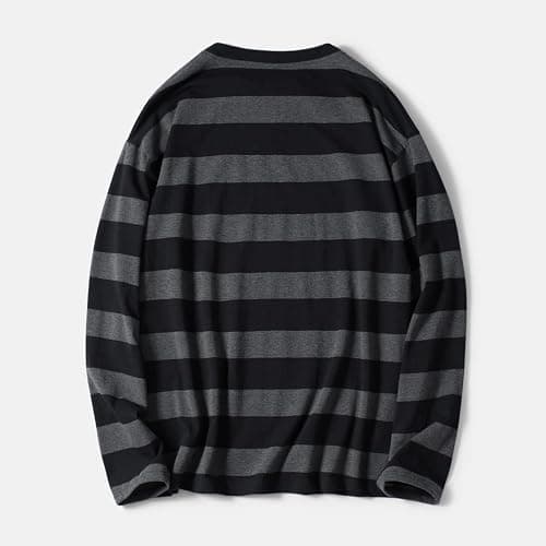 Unisex Oversized Stripe Long Sleeve T Shirts Gothic Harajuku Loose Crew Neck Summer Tee Tops thumbnail 4