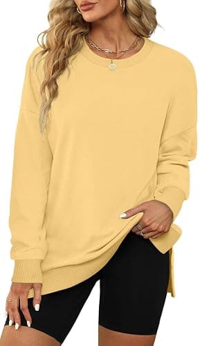XIEERDUO Womens Oversized Sweatshirts Pullover Casual Crewneck Long Sleeve Tops Comfy thumbnail 2