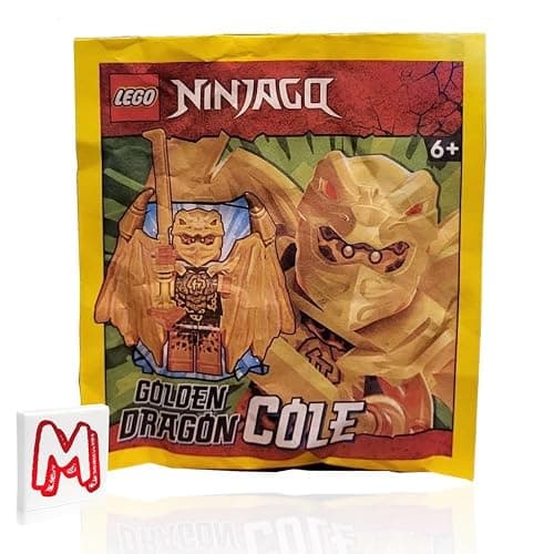 LEGO NINJAGO Crystalized Minifigure - Cole (Golden Dragon) with Wings and Gold Fire Sword thumbnail 7