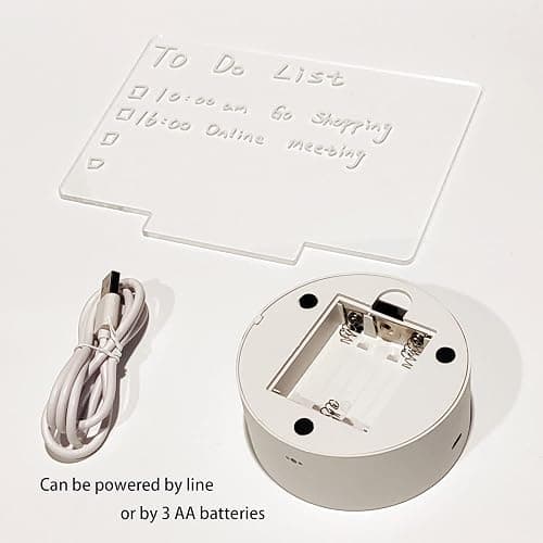 Acrylic Dry Erase Board 16 Colors Can Remote Control Light 7.3x5x0.2 Clear Desktop Note Memo Board, Includes Dry Erase Markers, Rewritable Night Light with Message Board, Soft Light Desk Lamp Gift thumbnail 6