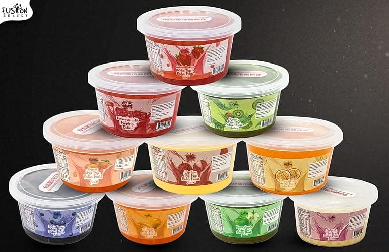 Fusion Select Strawberry, Mango, Passion Fruit Bursting Boba Popping Boba Pearls Fruit Tea Snack Toppings thumbnail 2