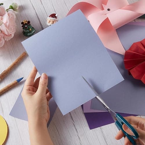 30 Sheets 8.5x11 Color Tones Cardstock Paper 250GSM Thick Paper Cards for Birthday Party, Invitations and DIY Crafts Decoration (Purple) thumbnail 4