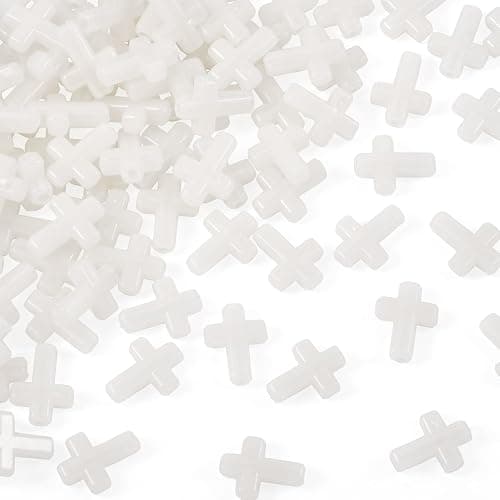 Magibeads 100Pcs Glow in the Dark Acrylic Cross Beads Crucifix Focal Beads White Cross Charms for Easter Pens Keychain Crafts DIY Jesus Bracelet Rosary Jewelry Making Supplies 16x12mm thumbnail 7