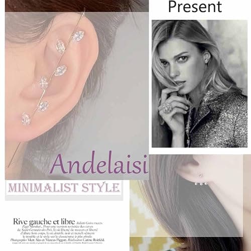 Andelaisi Boho Black Cross Drop Stud Earrings - Vintage Onyx Dangle Silver Star Gothic Gemstone Religious Christian Jewelry for Women thumbnail 7