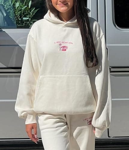 Juakoso Women Y2k Cute Graphic Hoodies Oversized Long Sleeve Coquette Sweatshirt Preppy Aesthetic Teen Girl Clothes thumbnail 5