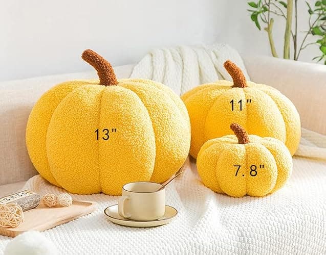 Maxpetus 3D Simulated Pumpkin Pillow Plush Pillow Sofa Cushion (7.8inch, Orange) thumbnail 6