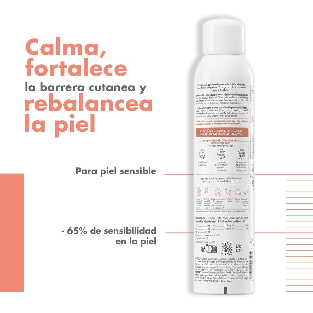 AVENE Agua Termal en Spray, Calmante Piel Sensible, Uso Facial y Corporal, 300ml thumbnail 3