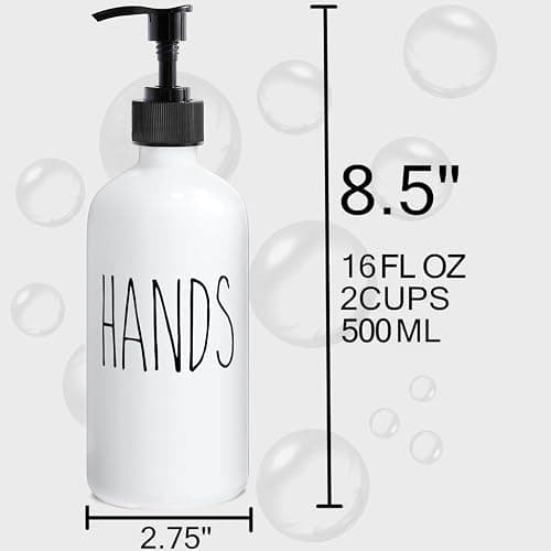 MOMEEMO Soap Dispenser Set 2 Pack, Contains Dish and Hand Soap Dispenser. (White) thumbnail 3