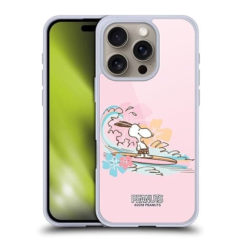 Head Case Designs Officially Licensed Peanuts Surf Beach Snoopy Gel Case [Military Grade Protection] Compatible with Apple iPhone 16 Pro and Compatible with MagSafe - Image 1
