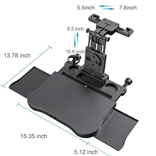 [Upgraded] Car Seat Table with Expandable Tray - Car Desk for Laptop Car Backseat Mount, Car Trays for Eating with Non-Slip Pad/Phone&Tablet Holde, Car Accessories for Writing/Laptop/Dining/Work thumbnail 6