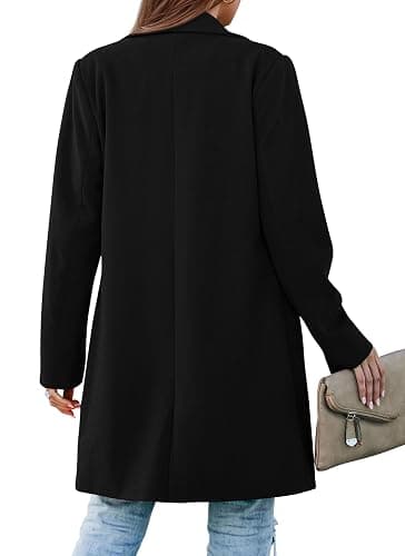 PRETTYGARDEN Women's 2025 Spring Fall Long Blazer Jackets Long Sleeve Lapel Pockets Loose Fit Work Casual Blazers Outerwear thumbnail 2