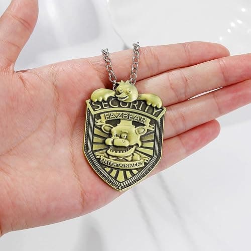 Kbtany FNAF Security Guard Badge Necklaces - Sun and Moon Friendship Pendant Chain - Gifts for Men Women Friends and Fans thumbnail 5