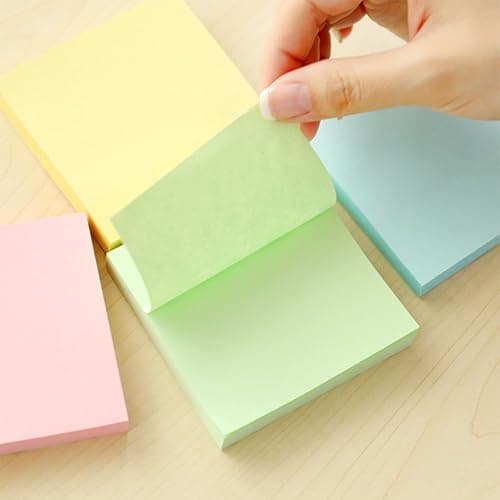 Early Buy 3x3 Inch Sticky Notes, 6 Pads (100 Sheets/Pad) - Soft Pastel Colors for Office, School, Home, Memo Notes, Journals & Planning - Repositionable Self-Stick Paper thumbnail 2