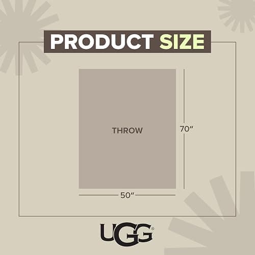 UGG Euphoria Plush Faux Fur Throw Blanket, Oversized Warm Throw for Couch or Chair, Luxury Bedroom Decor, Christmas Cozy Blankets, Machine Washable, 50-inch x 70-inch, Seal Grey thumbnail 3