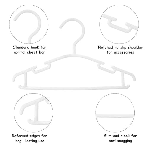 GoodtoU Baby Hangers 100Pack Kids Plastic Baby Clothes Hangers for Closet Small Children Infant Toddler Child thumbnail 4