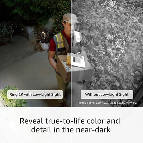 Ring Outdoor Cam Plus, Battery (newest model), Home or business security, Wide-Angle 2K Video with Ring Vision, Low-Light Sight for full-color night vision, Mount-Anywhere Versatility, White thumbnail 4