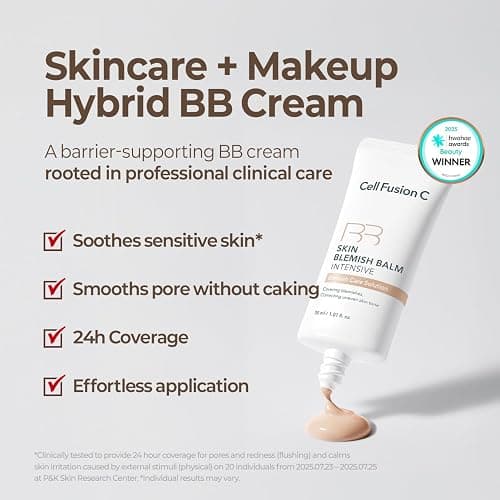 Cell Fusion C Skin Blemish Balm No.23 Signature Beige - Light/Medium, Lightweight BB Cream with Ceramide, Tinted Moisturizer for Sensitive Skin, SPF-Free, Korean Makeup, 1.01 fl.oz. thumbnail 3