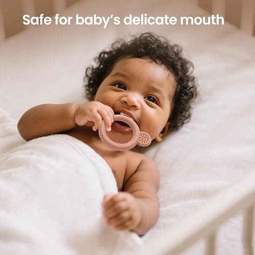 Eascrozn Baby Teething Toys Set of 3, Teethers for Babies 3-6 6-12 Months, BPA Free Soft and Textured Bear Teething Rings Silicone Teething Relief Soothing Sore Gums Baby Chew Toys thumbnail 5