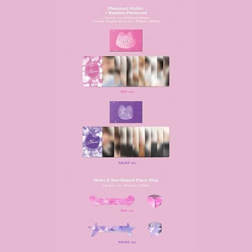 FIFTY FIFTY Day & Night Standard - Day Ver. Postcard + Photobook R + Goodie + Lyrics Paper + Bookmark + Star-Shaped Paper Ring + Sticker + Folded Poster + 3 Extra Photocards thumbnail 6