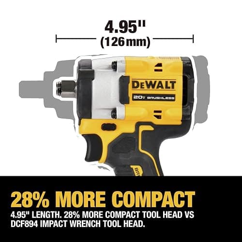 DEWALT ATOMIC 20V MAX* 1/2 in. Cordless Impact Wrench with Hog Ring Anvil (Tool Only) (DCF921B) thumbnail 7
